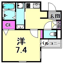 西宮北口駅 徒歩7分 2階の物件間取画像