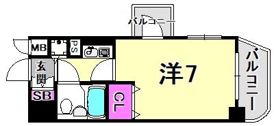 ライオンズマンション三宮東第２の物件間取画像