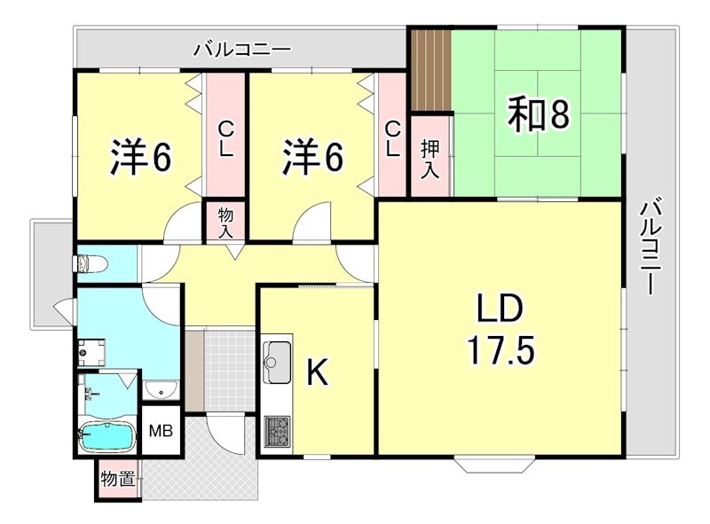 シャルマン屋敷本の物件間取画像