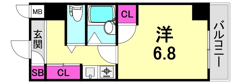 西宮駅 徒歩4分 6階の物件間取画像