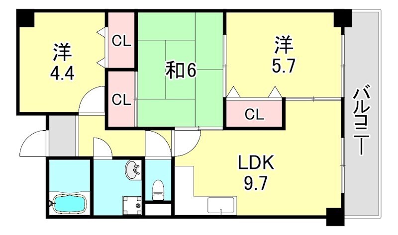 妙法寺駅 徒歩18分 4階の物件間取画像