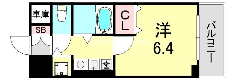 三ノ宮駅 徒歩4分 5階の物件間取画像