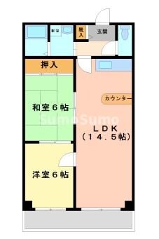 東須磨駅 徒歩1分 2階の物件間取画像