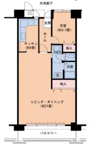 UR武庫川 32号棟の物件間取画像