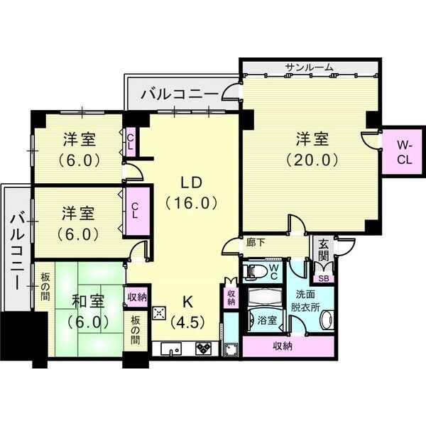 住吉駅 徒歩10分 4階の物件間取画像