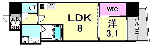 元町駅 徒歩10分 13階の物件間取画像