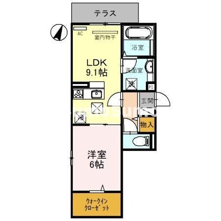 住吉駅 徒歩10分 1階の物件間取画像