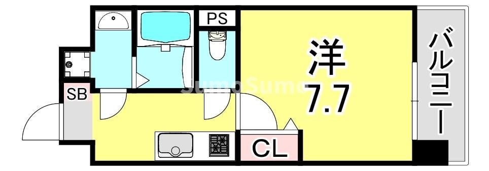 兵庫駅 徒歩8分 6階の物件間取画像