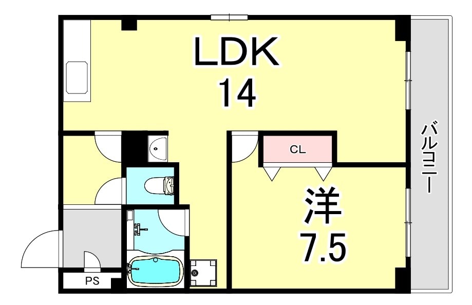 夙川駅 徒歩2分 4階の物件間取画像