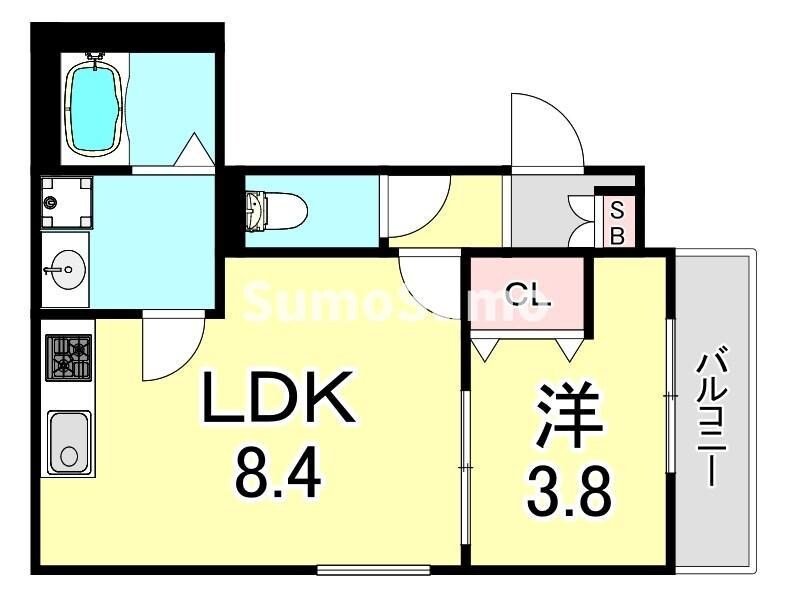 板宿駅 徒歩13分 1階の物件間取画像