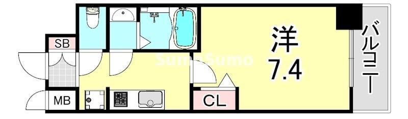 上沢駅 徒歩3分 2階の物件間取画像