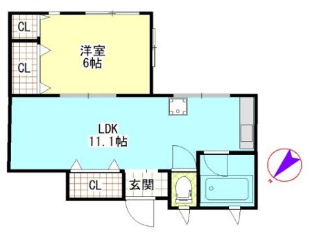 湊川駅 徒歩6分 4階の物件間取画像