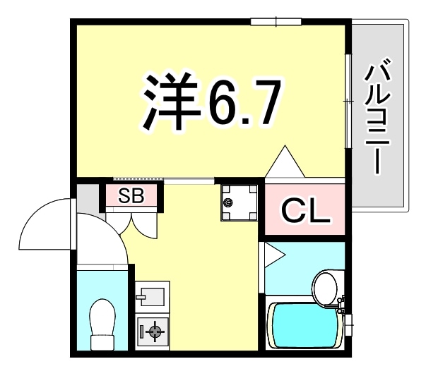 鳴尾・武庫川女子大前駅 徒歩9分 1階の物件間取画像