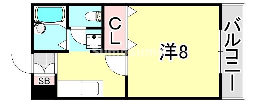 ヴェッセル須磨B棟の物件間取画像