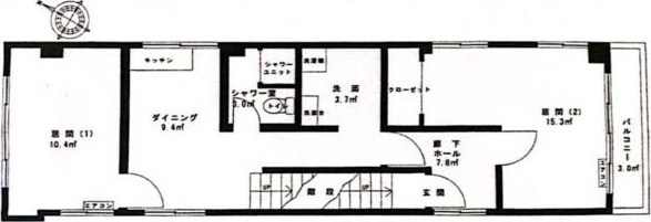 三ノ宮駅 徒歩10分 2-3階の物件間取画像