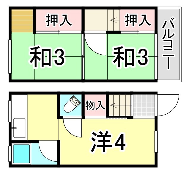 甲子園口駅 徒歩15分 1-2階の物件間取画像