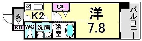 三ノ宮駅 徒歩10分 5階の物件間取画像