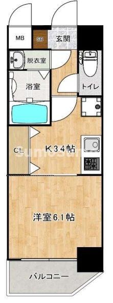 灘駅 徒歩9分 13階の物件間取画像