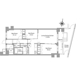 ミレーネ神戸住吉本町の物件間取画像