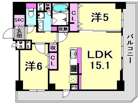 Cherir六甲道の物件間取画像