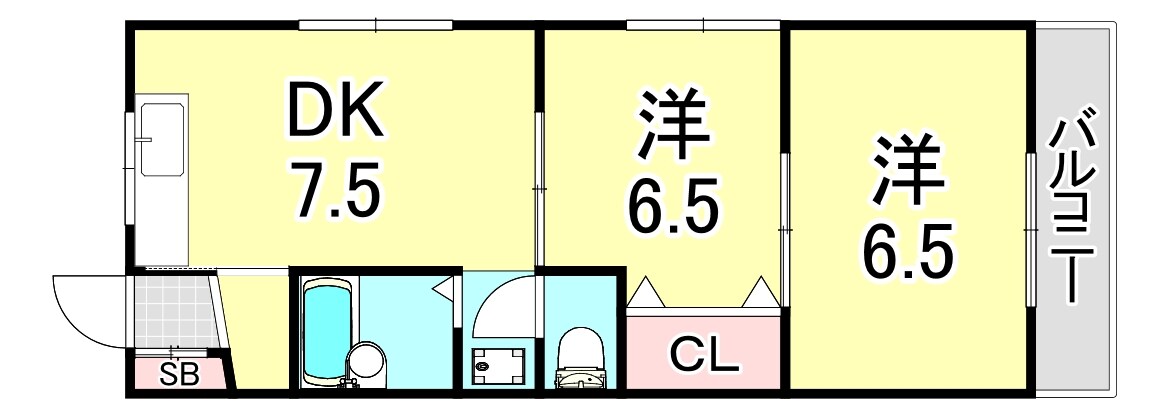 霞ケ丘駅 徒歩19分 3階の物件間取画像