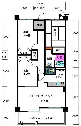 香櫨園駅 徒歩2分 4階の物件間取画像