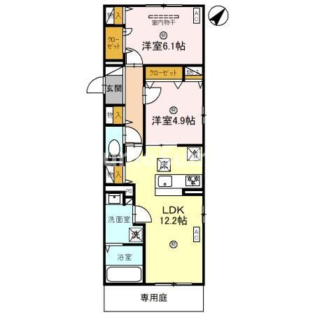 東須磨駅 徒歩5分 1階の物件間取画像