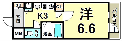 ロイヤルヒル神戸三ノ宮Ⅱの物件間取画像