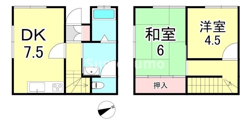 湊川駅 徒歩10分 2階の物件間取画像