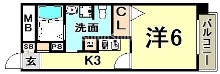 三ノ宮駅 徒歩15分 2階の物件間取画像