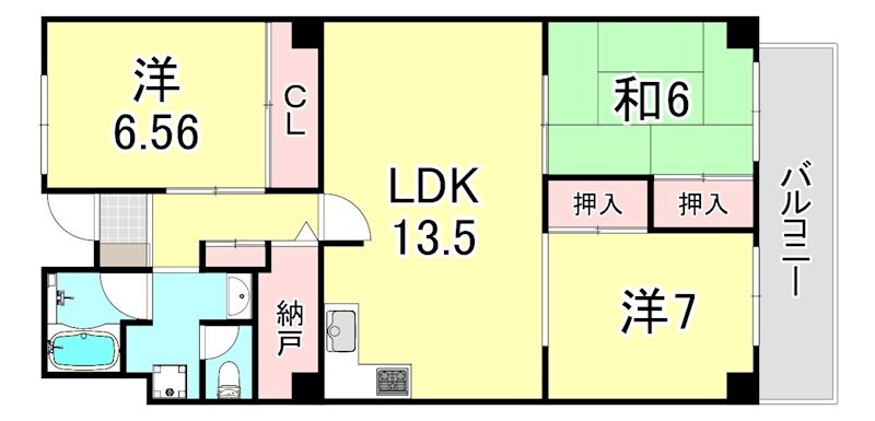 御影アーバンライフの物件間取画像