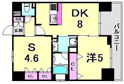 神戸駅 徒歩7分 3階の物件間取画像