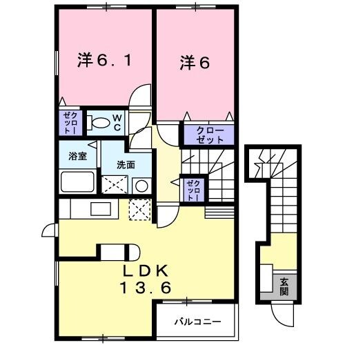 ノートルハウスⅠの物件間取画像