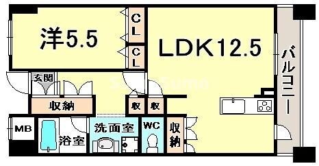 アーバネックス神戸駅前の物件間取画像