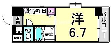 神戸駅 徒歩7分 10階の物件間取画像