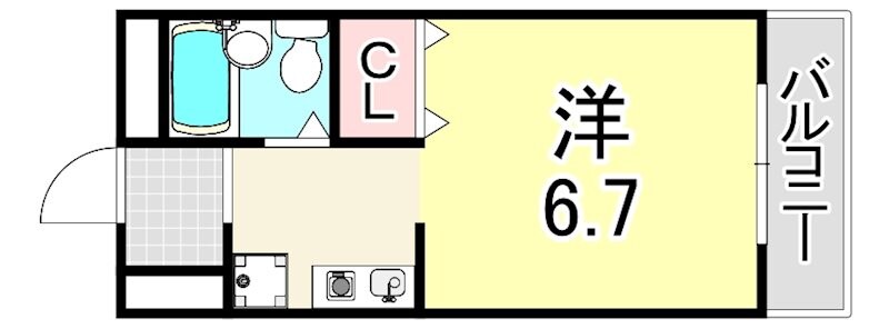 リバーサイドハイツ米田の物件間取画像