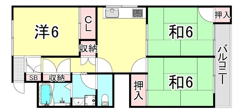 甲子園口サライの物件間取画像