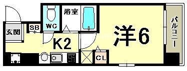 プレサンス三宮東アルバーナの物件間取画像