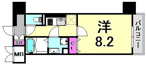 ボンニー元町の物件間取画像