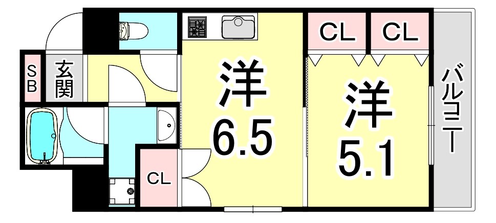 摂津本山駅 徒歩3分 4階の物件間取画像