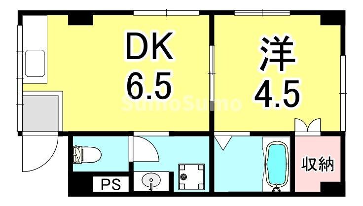 赤浦マンションの物件間取画像