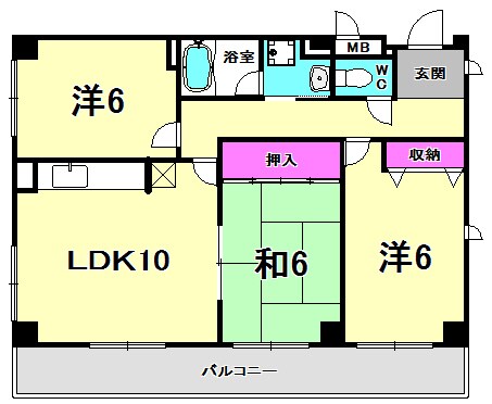 門戸厄神駅 徒歩8分 3-4階の物件間取画像