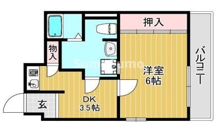 上沢駅 徒歩5分 2階の物件間取画像