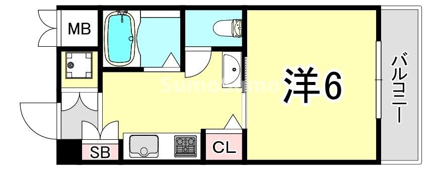 新長田駅 徒歩5分 6階の物件間取画像