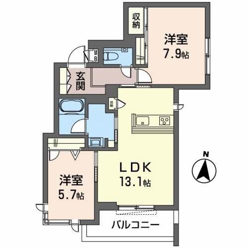 シャーメゾンMAYA岡本の物件間取画像