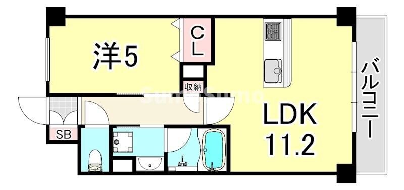 コンフォリア西宮の物件間取画像