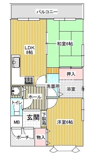 月見山駅 徒歩4分 3階の物件間取画像