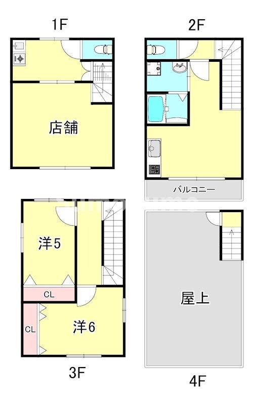 摩耶駅 徒歩5分 1-3階の物件間取画像