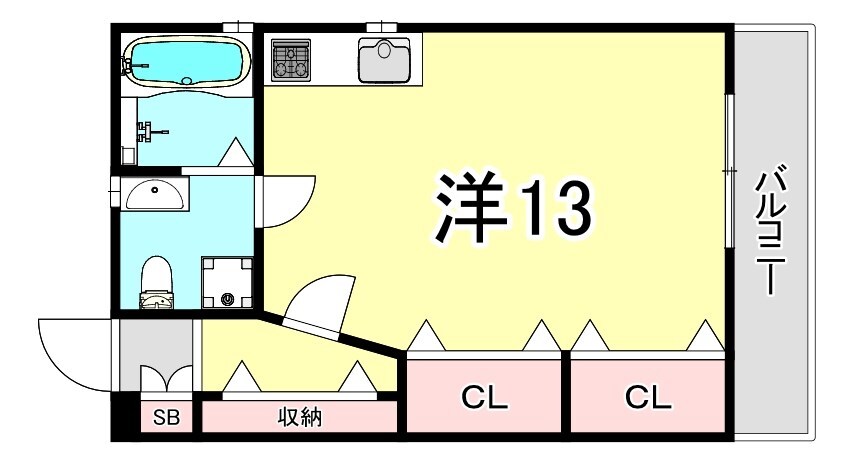 甲東園駅 徒歩13分 2階の物件間取画像