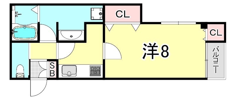 西宮駅 徒歩8分 2階の物件間取画像